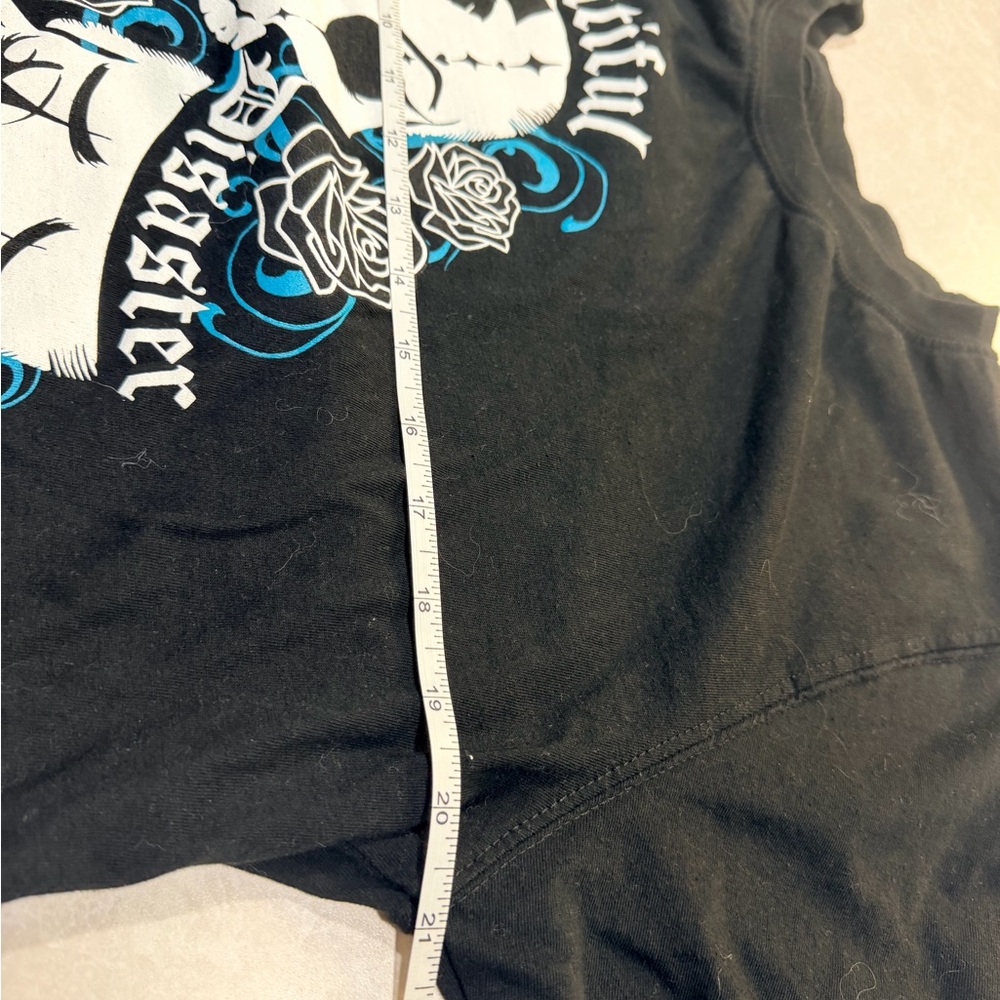 Beautiful Disaster XXL smile now cry later long sleeve crop shirt - Picture 3 of 4